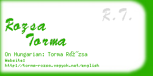 rozsa torma business card